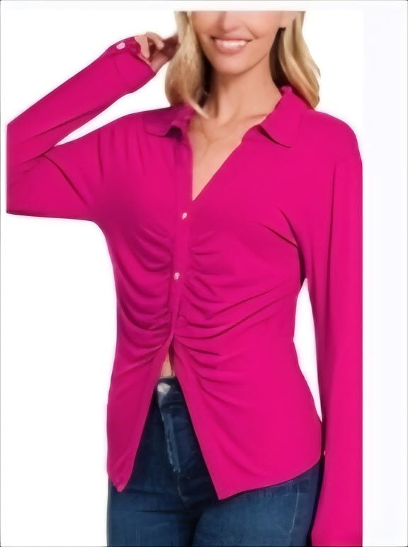 Hot pink blouse