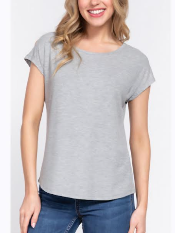Basic ribbed tee, Grey